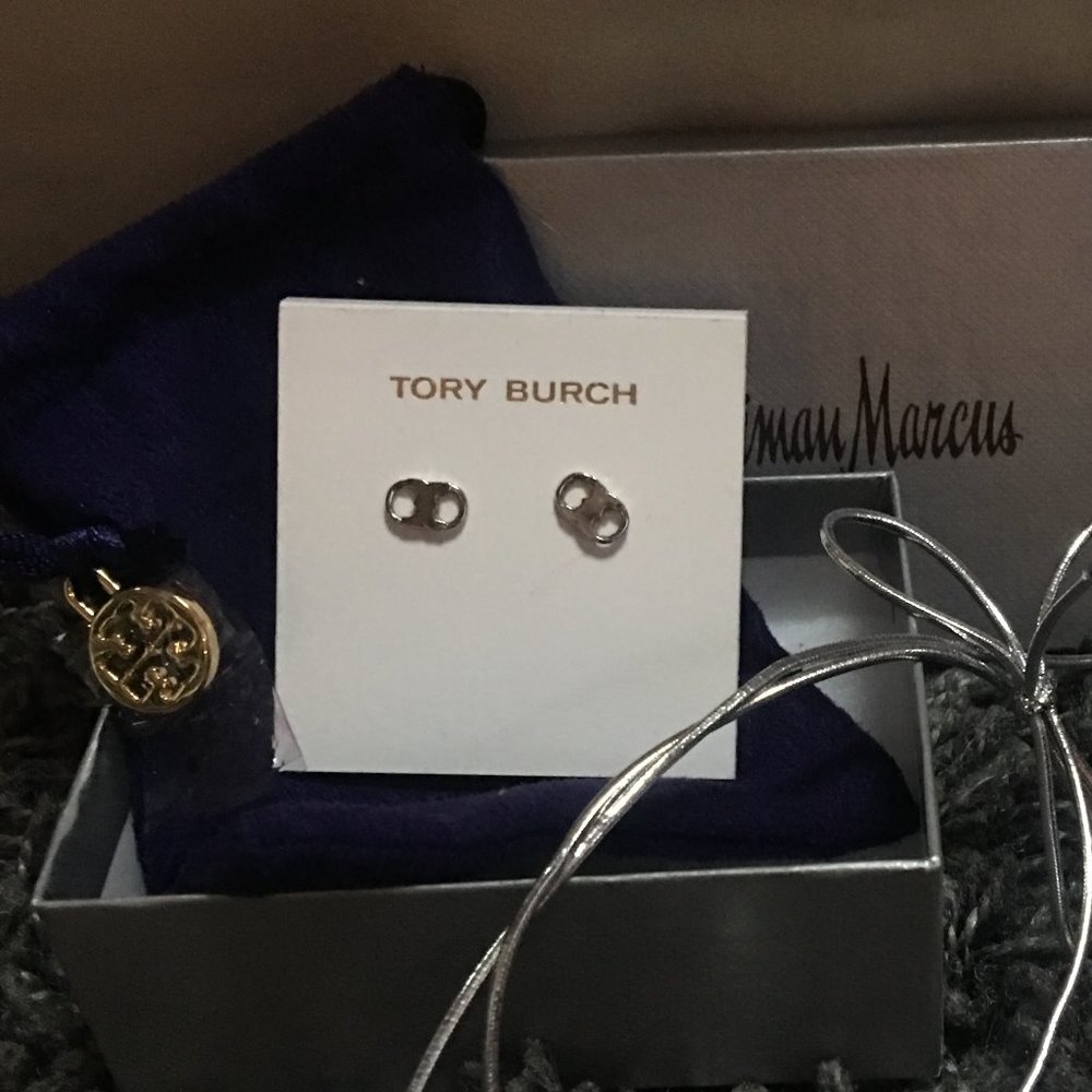 Tory Burch~ TWO PAIRS~ Gemini Link Stud Ear… - Picture 6 of 10